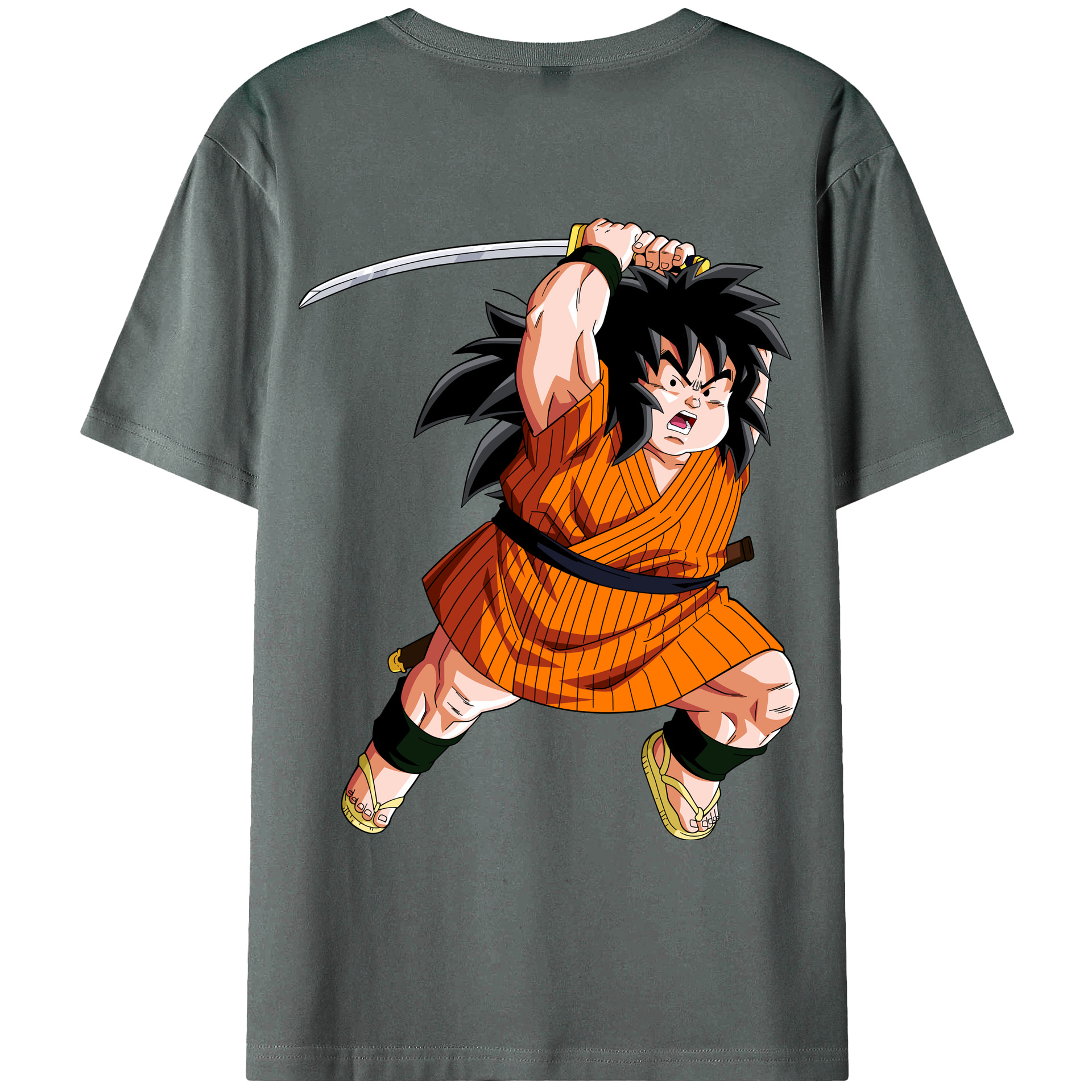 （画像用） ドラゴンボール やじろべえ DRAGON BALL Yajirobe 綿100％ メンズ半袖Tシャツ（バックプリント） 通気性